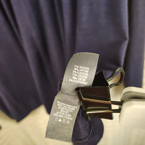 Aerie Navy Real Soft Pleated Shirt with Ruffle Accents Women's Size XXL - Picture 8 of 11